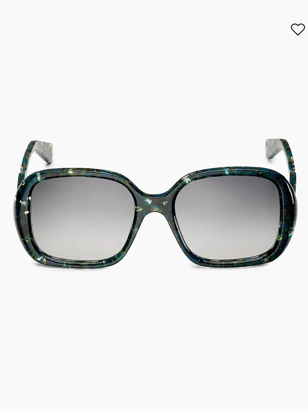 NWT Chloe Gayia 55mm square - Marbled Green-Blue Oversized Women's Sunglasses